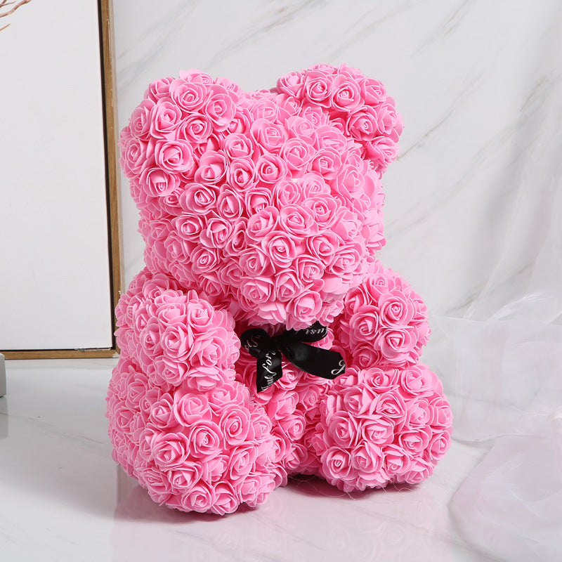 Eternal Life Flower Rose Bear Creative Valentine's Day Gift