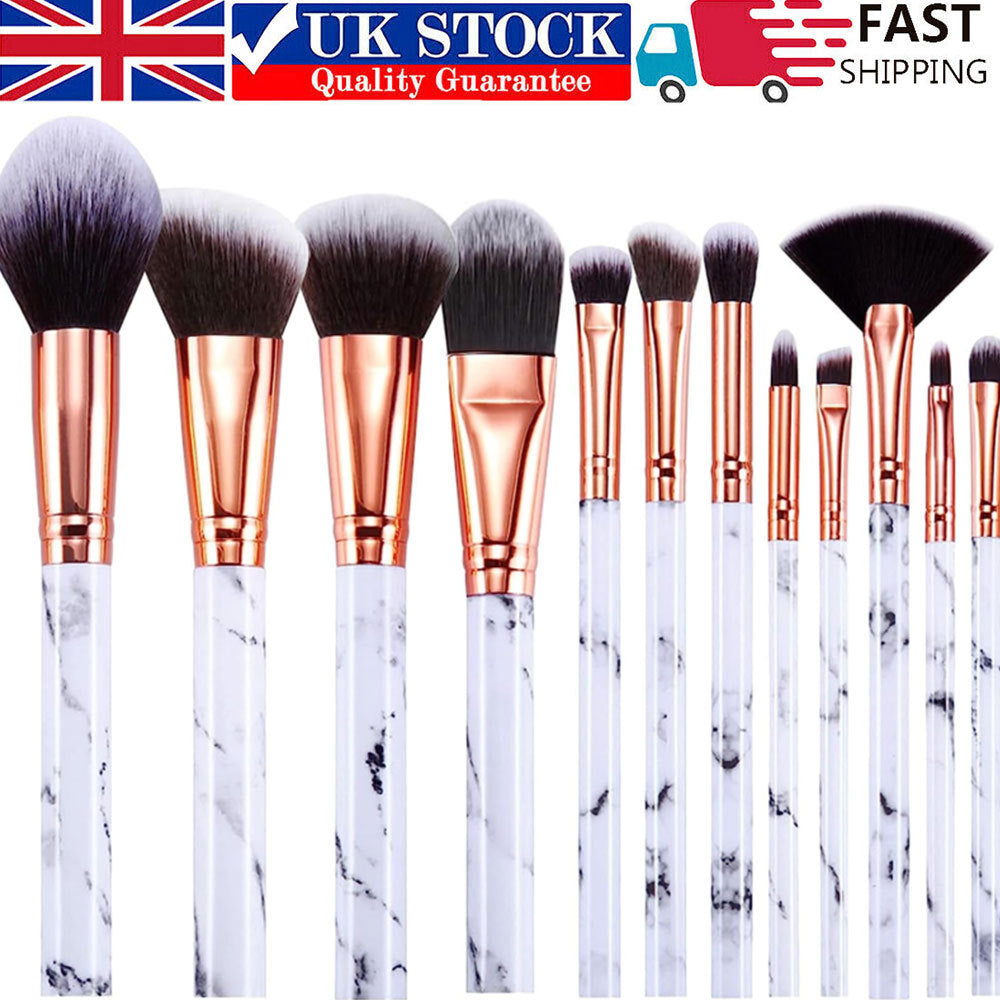 Make-Up Brushes  Professional 12Pcs Marble Make Up Brushes Set