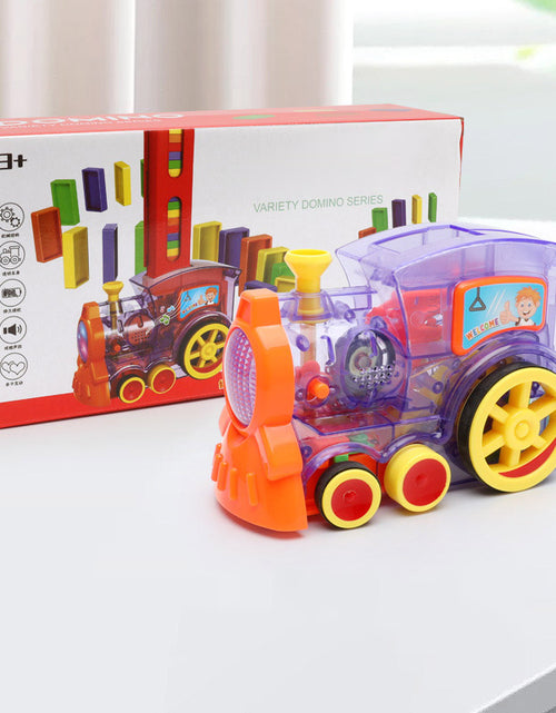 Load image into Gallery viewer, Domino Train Toys Baby Toys Car Puzzle Automatic Release Licensing Electric Building Blocks Train Toy
