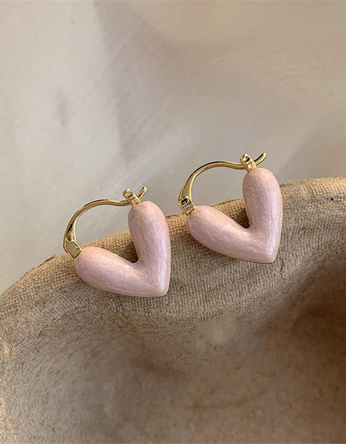 Load image into Gallery viewer, Love Earrings For Women&#39;s New Peach Heart Small And Luxury
