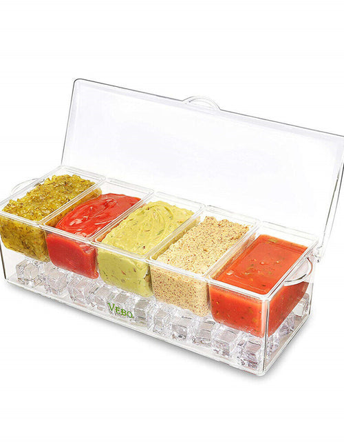 Load image into Gallery viewer, On Ice Bar Fruit Garnish Spice Box Condiment Dispenser Seasoning Storage Kitchen
