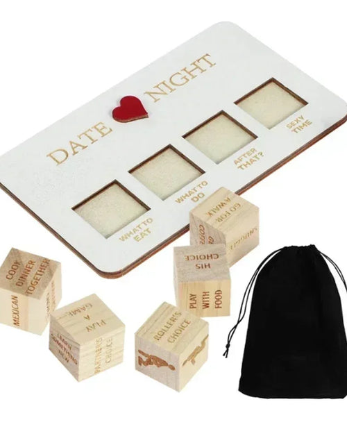 Load image into Gallery viewer, Wooden Date Night Ideas Game Dice Romantic Couple Date Night Game Action Decision Dice Games For Couple
