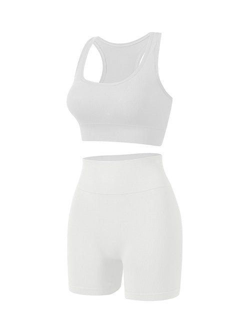 Load image into Gallery viewer, Women&#39;s Wireless Sports Yoga Bra And Shorts Suit
