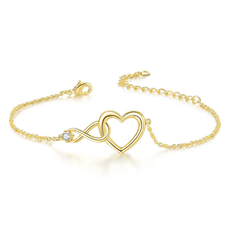 Heart-shape Bracelet Fashion Jewellery Versatile Love Bracelet Gift For Girlfriend Valentine's Day