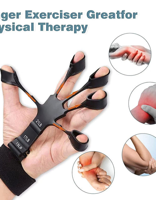 Load image into Gallery viewer, Silicone Grip Device Stretcher Finger Gripper Strength Trainer Strengthen Rehabilitation Training
