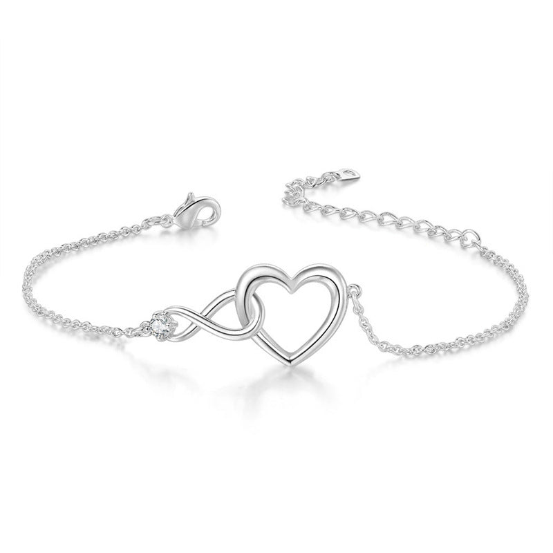 Heart-shape Bracelet Fashion Jewellery Versatile Love Bracelet Gift For Girlfriend Valentine's Day