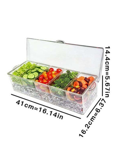 Load image into Gallery viewer, On Ice Bar Fruit Garnish Spice Box Condiment Dispenser Seasoning Storage Kitchen
