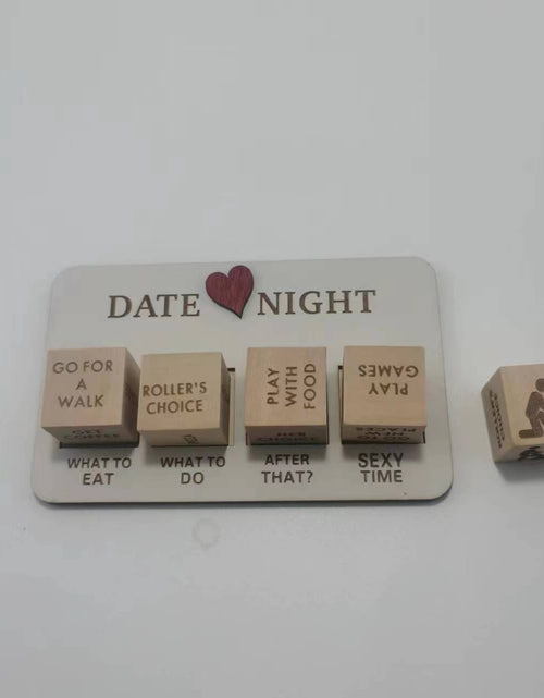 Load image into Gallery viewer, Wooden Date Night Ideas Game Dice Romantic Couple Date Night Game Action Decision Dice Games For Couple
