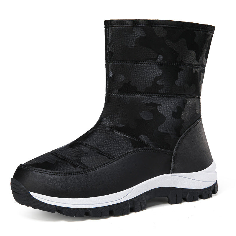 Winter Snow Boots For Women Outdoor Thickened High-top Plus Velvet Shoes Fashion