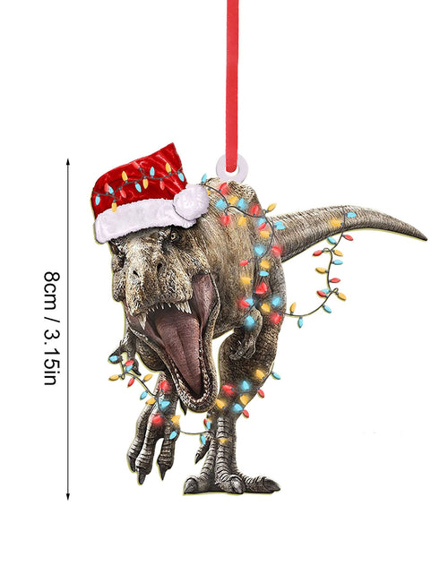 Load image into Gallery viewer, Christmas Tree Dinosaur Pendant Ornament
