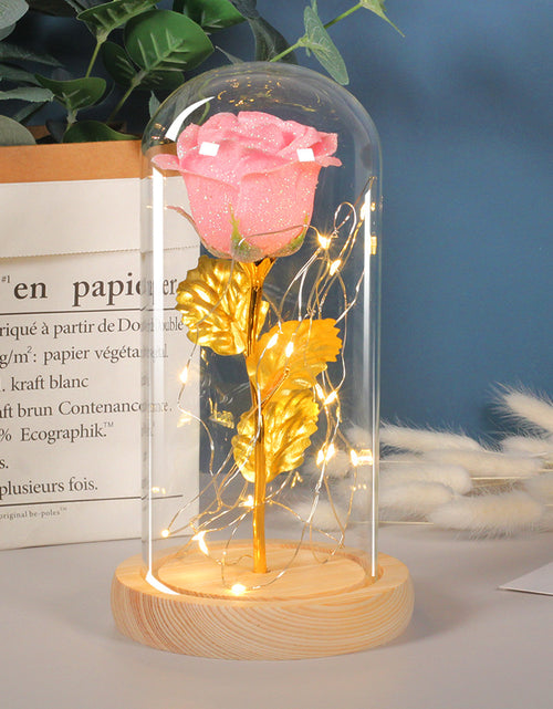 Load image into Gallery viewer, Eternal Rose Flowers LED Light In Glass Cover Gift
