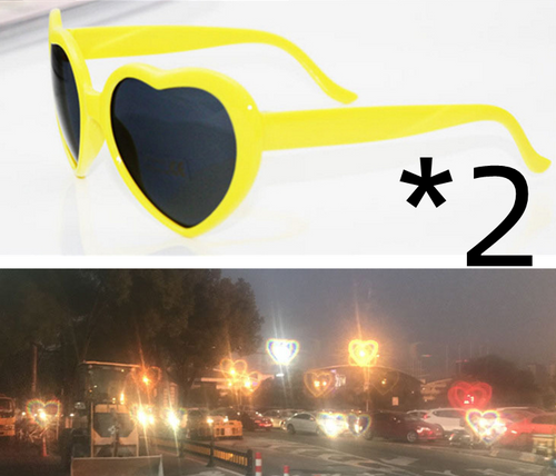 Load image into Gallery viewer, Night Lights Change Love Special Effects Glasses Sunglasses
