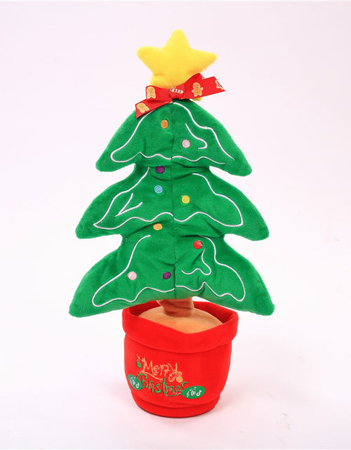 Load image into Gallery viewer, Dancing Christmas Toys Funny Tree Repeat Talking  Electronic Plush Toys Can Sing Record Lighten Early Education Funny Gift Christmas
