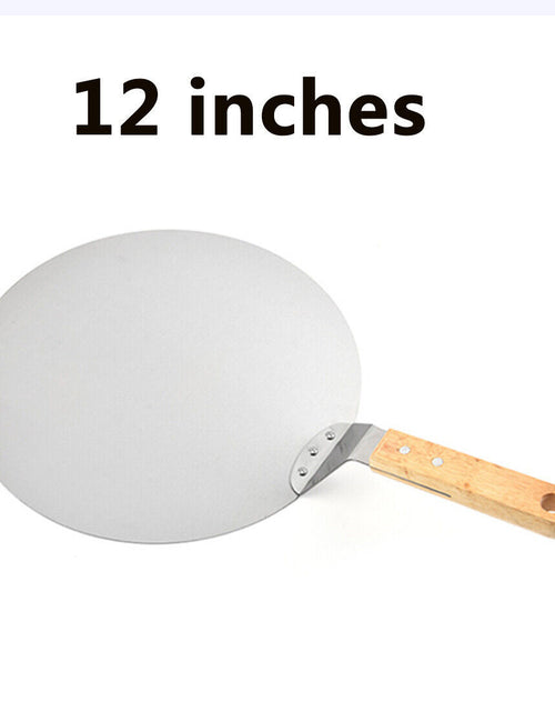 Load image into Gallery viewer, Stainless Steel Pizza Paddle Peel Bakers BBQ Oven Restaurant Tray Wooden Handle
