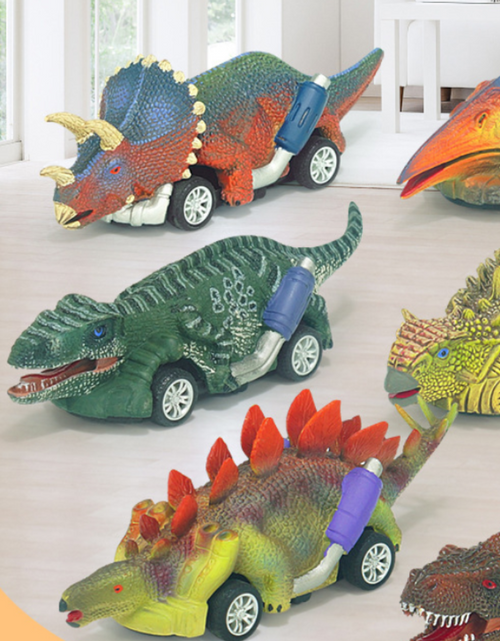 Load image into Gallery viewer, New Dinosaur Pullback Car Four-wheeled Dinosaur Model Car Small Racing Dinosaur Toys Children&#39;s Educational Toys
