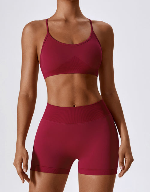 Load image into Gallery viewer, Seamless Beauty Back Yoga Clothes Running Quick-drying Tight Sports Fitness Clothes Suit Women
