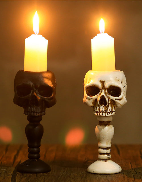 Load image into Gallery viewer, Three-dimensional Skull Column Candlestick Home Decoration
