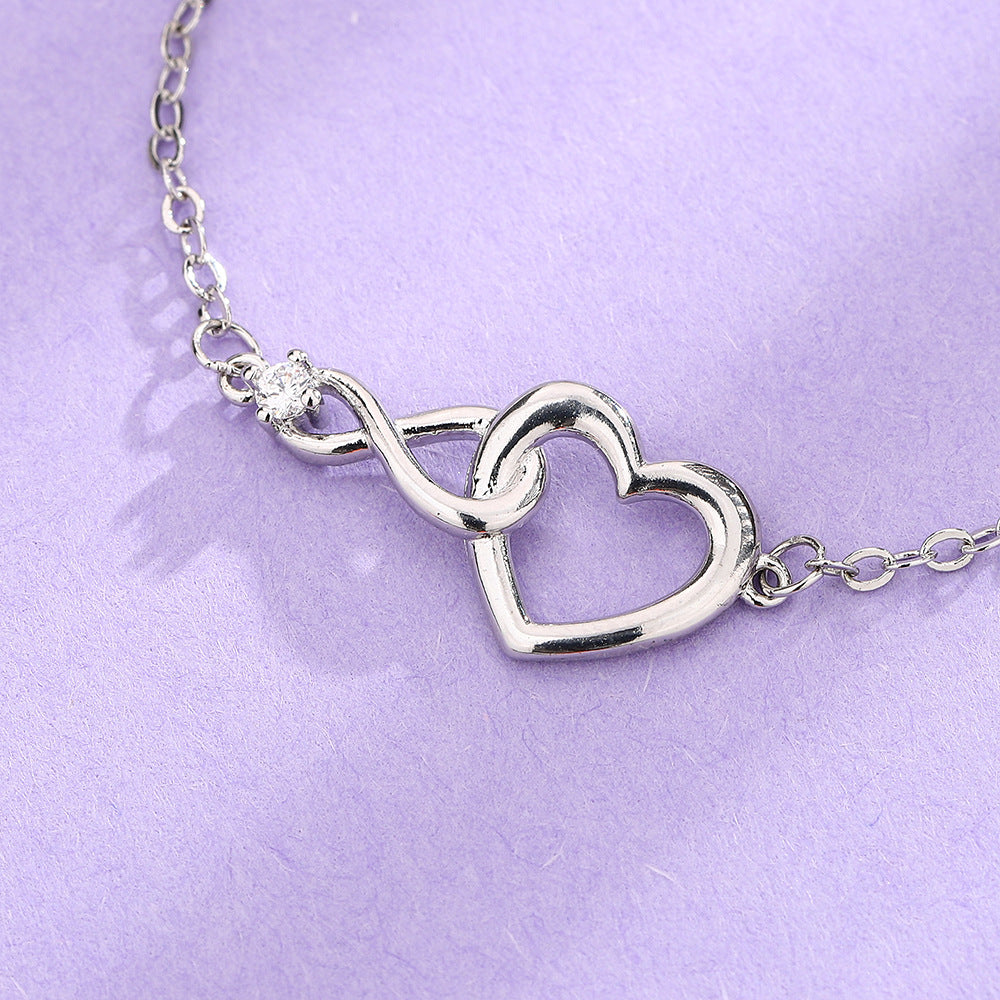 Heart-shape Bracelet Fashion Jewellery Versatile Love Bracelet Gift For Girlfriend Valentine's Day