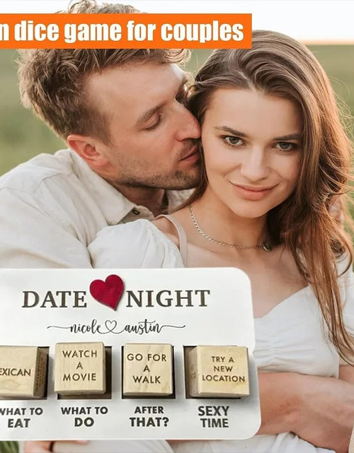 Load image into Gallery viewer, Wooden Date Night Ideas Game Dice Romantic Couple Date Night Game Action Decision Dice Games For Couple
