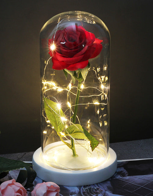 Load image into Gallery viewer, Glass Shade Rose Lamp
