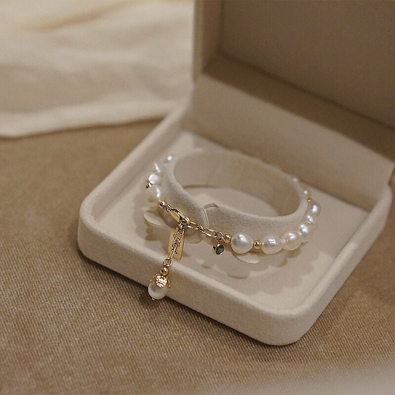 Natural Zircon Pearl Bracelet Luxury Jewellery