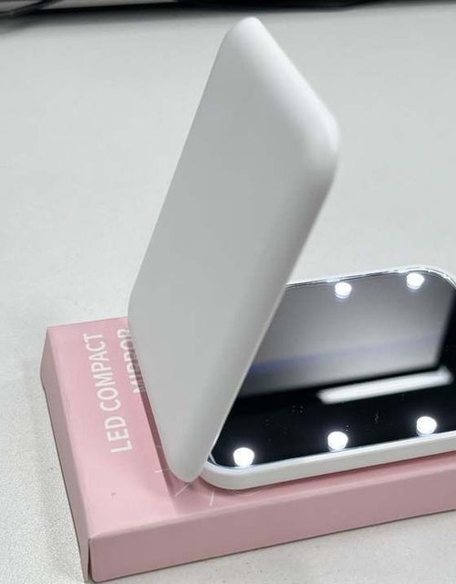 Load image into Gallery viewer, Portable Handheld Folding LED Light Makeup Mirror
