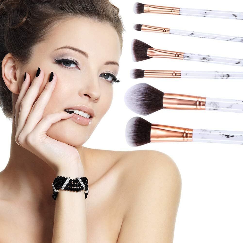 Make-Up Brushes  Professional 12Pcs Marble Make Up Brushes Set