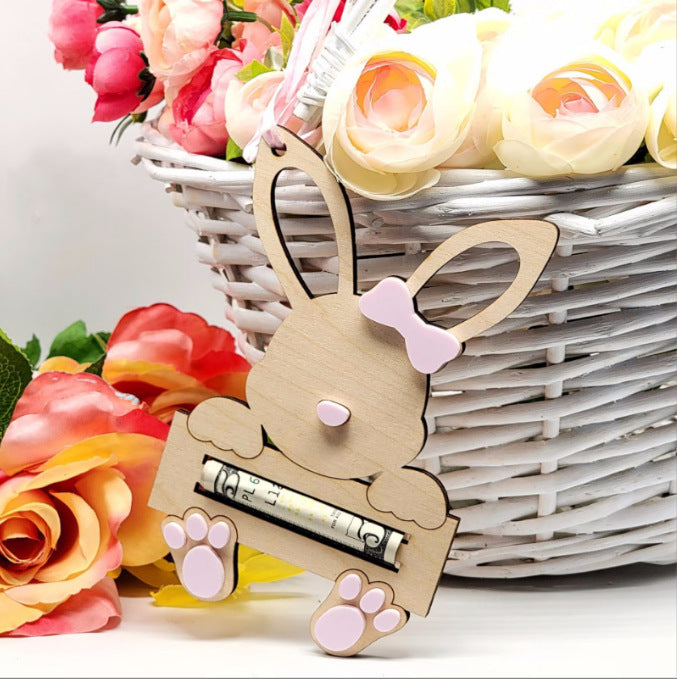 Easter Bunny Suit Cash Gift Pendant