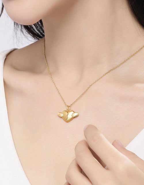 Load image into Gallery viewer, Creative Magnet Love Necklace 2pcs Heart-broken Shape Necklace Men And Women Jewellery
